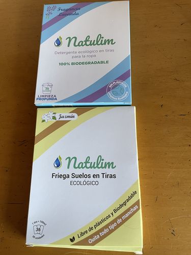 Customer photo review of Eco-Tiras de Detergente 40 lavados Natulim