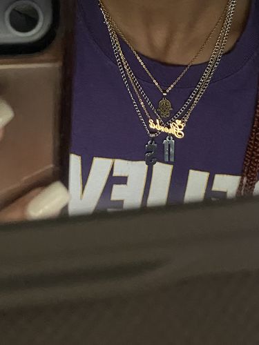 Customer photo review of Classic Cuban Link Name Necklace
