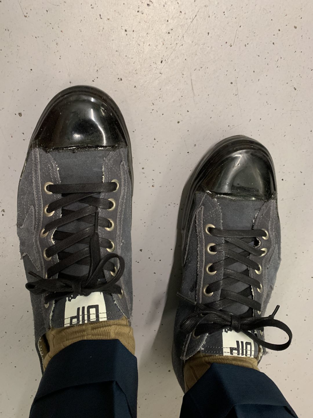 Customer photo review of Flat Waxed Cotton Shoe Laces