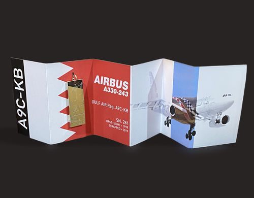 Customer photo review of Airbus A330-243  A9C-KB GULF AIR "BAHRAIN F1 GP" Livery Skin Tags - Limited edition to 44 Garage Tags