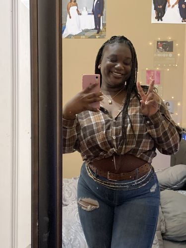 Customer photo review of Black Utopia Tie On Waist Beads
