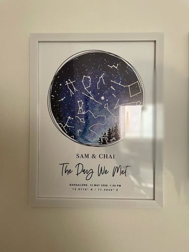 Customer photo review of Custom Star Map - Starry Night