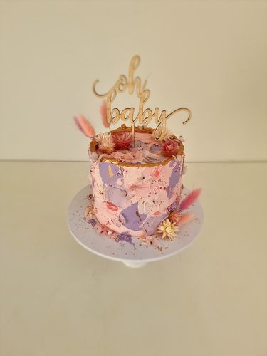 Customer photo review of Oh Baby! Large Cake Topper - Ready to Ship