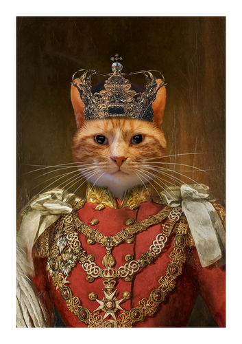 Customer photo review of The King - Custom Vintage Pet Portrait