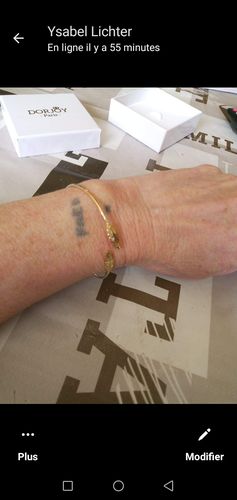 Customer photo review of Bracelet Jonc Plumes