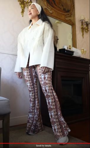 Customer photo review of Spliced Cable Knit Fringe Trim Jacket