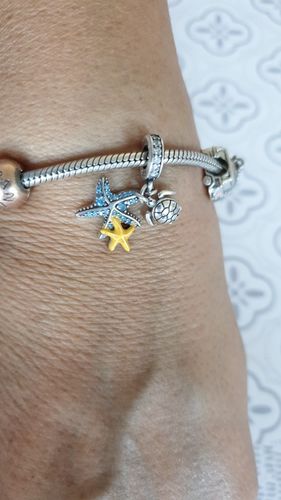 Customer photo review of 925 Sterling Silver Sea Turtle Charm