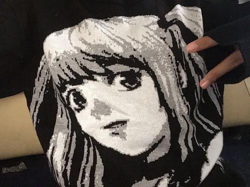Customer photo review of Harajuku Style Death Note "Misa" Knit Sweater