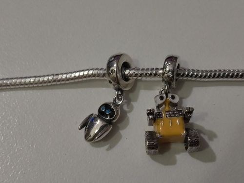 Customer photo review of 925 Sterling Silver Robot Charm