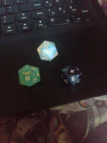 Customer photo review of Mystery DnD Dice Set Mystery Box