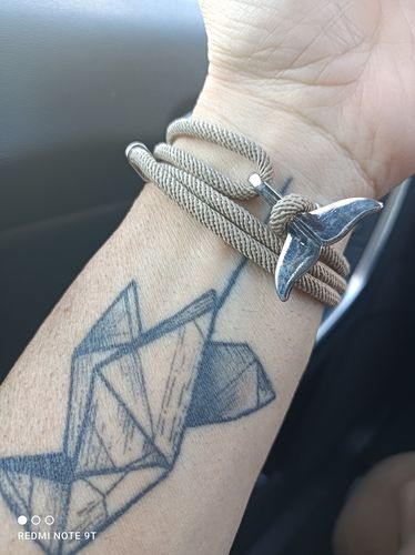 Customer photo review of "Whale" tracking bracelet
