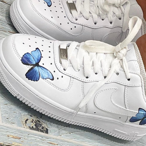 HD Clear Blue Butterfly Air Force 1 