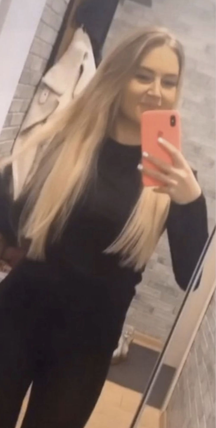 Customer photo review of Blonde Straight DIY Hair Extensions Home Kit