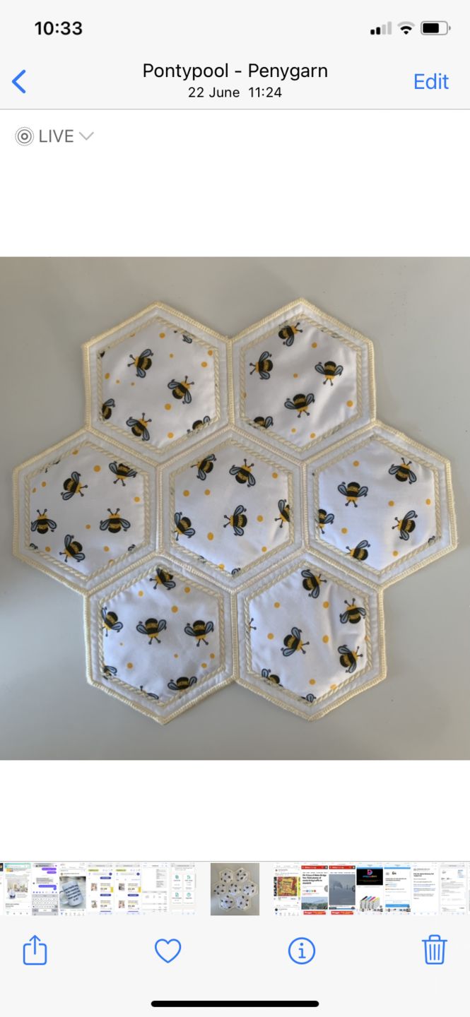 Customer photo review of Bees and Dots Polycotton Fabric