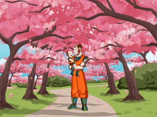 Customer photo review of Caricature cartoon dessinée à la main: Portrait Personnalisé DBZ