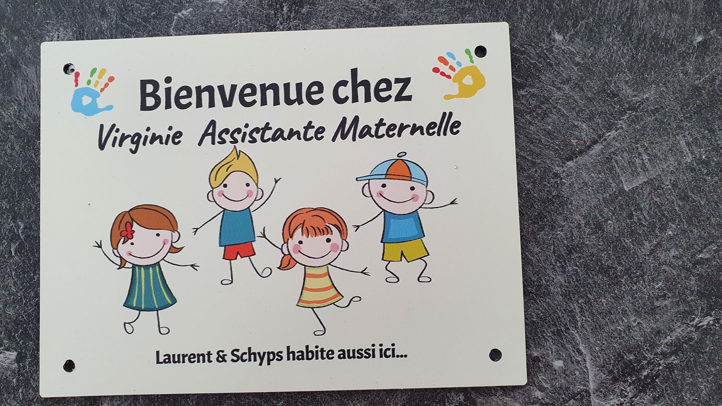 Customer photo review of Bienvenue chez - Entrée-Pancarte de porte