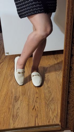 Customer photo review of Vegan Leather Horsebit Detail Loafers