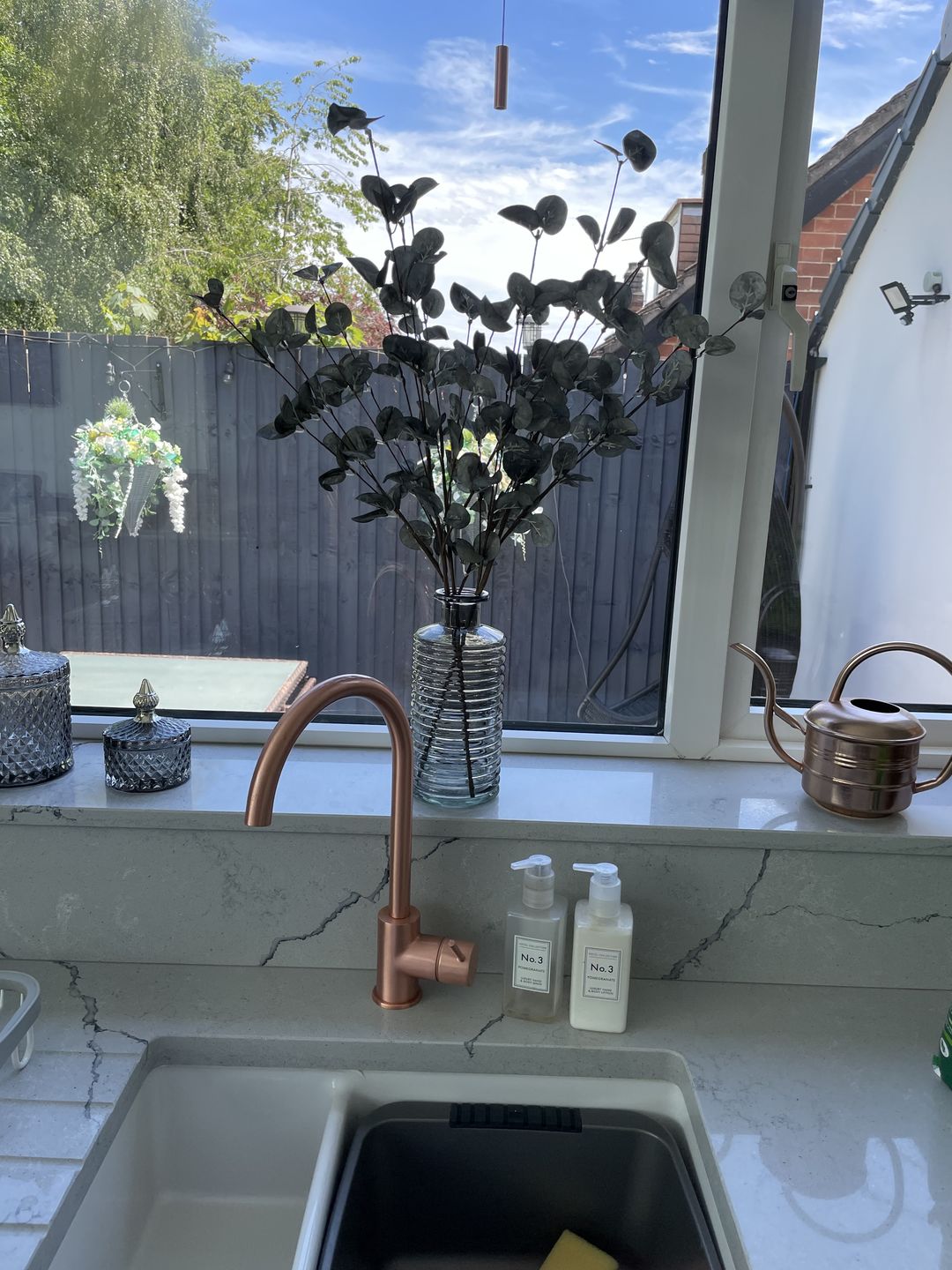 Customer photo review of Faux Eucalyptus - Graceful Green (Green/Grey)