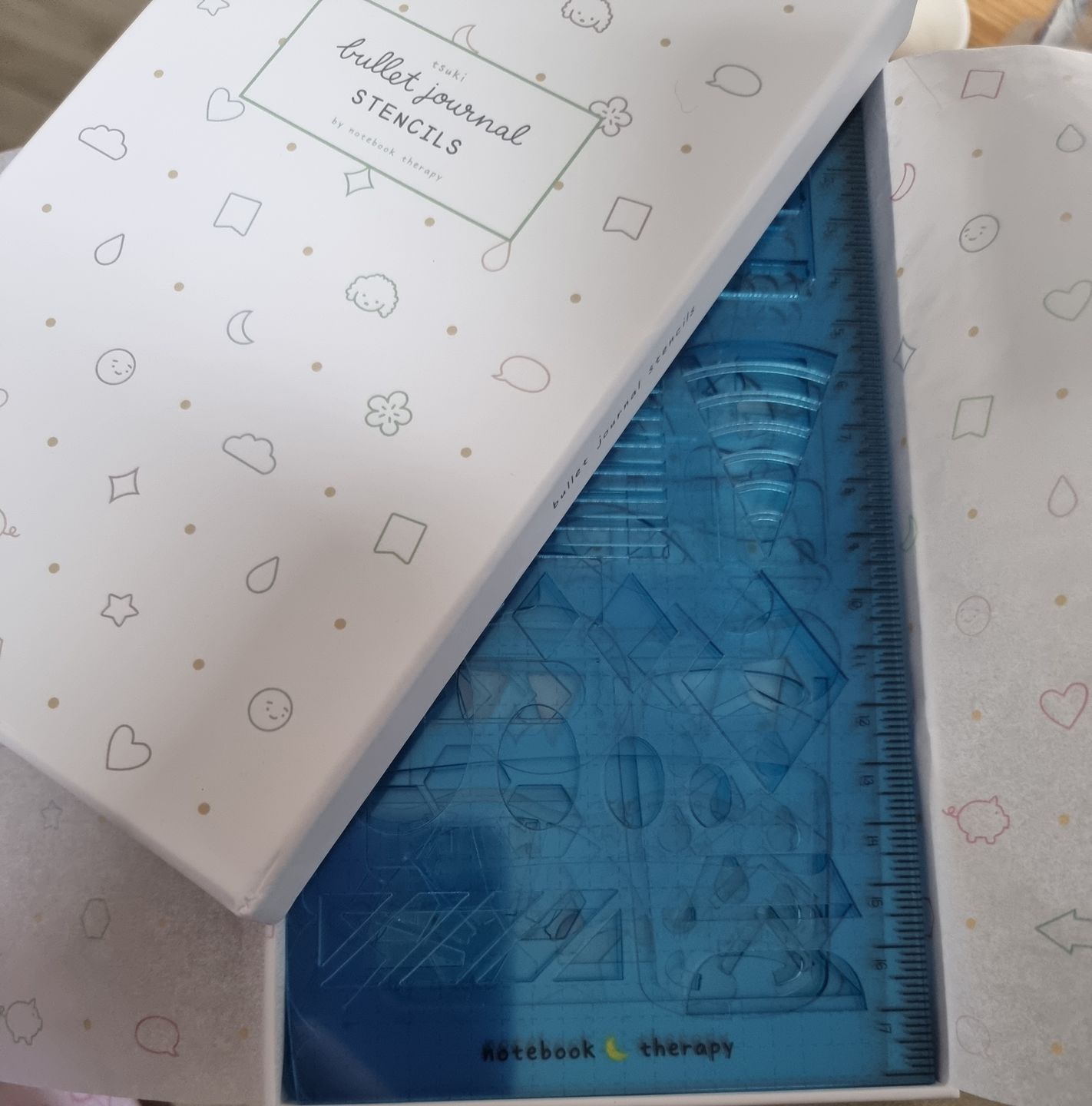 Customer photo review of Tsuki Bullet Journal Stencil Set ☾