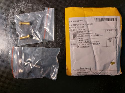 Customer photo review of Tronxy Teflon throat steel extruder nozzle