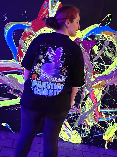 Customer photo review of Galaxy Rabbit Tee (Front + Back Print)
