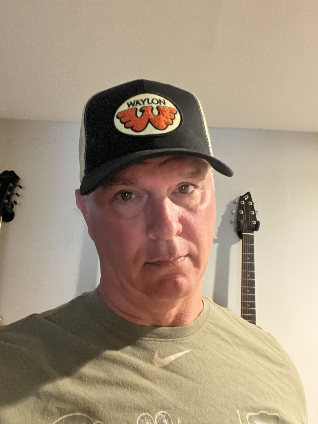 Customer photo review of Flying W Patched Waylon Jennings Trucker Hat