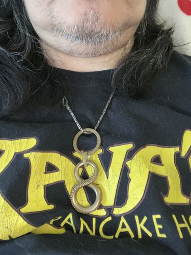 Customer photo review of Brass Octopus Infinity Pendant