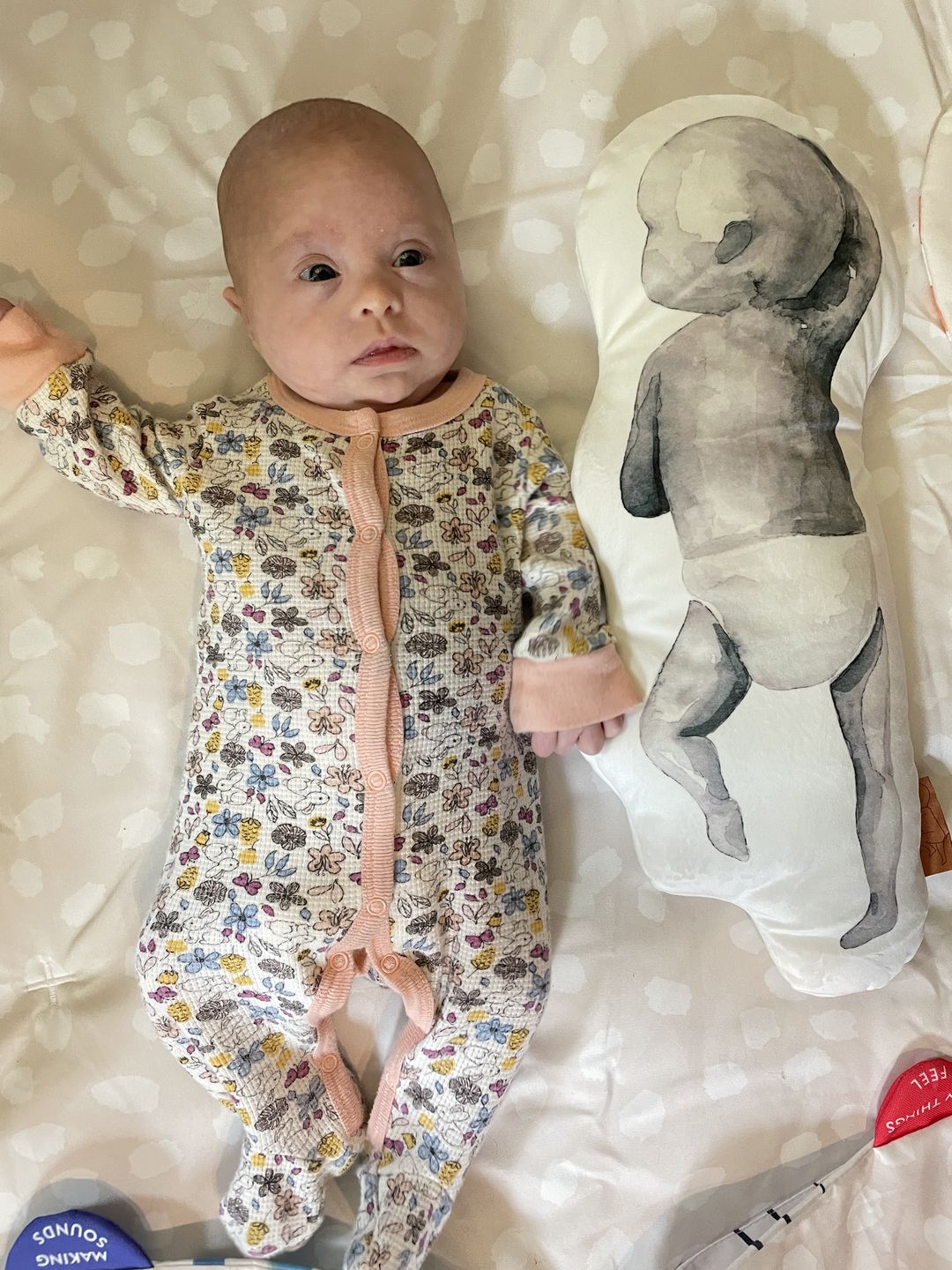 Customer photo review of Birth Pillow Watercolor Two
