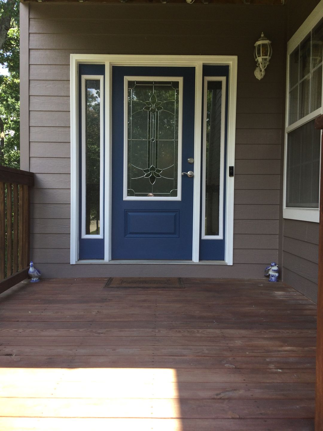 Customer photo review of Rain Glass and Frame Kit (Full Sidelite 7" x 64" Glass Size)