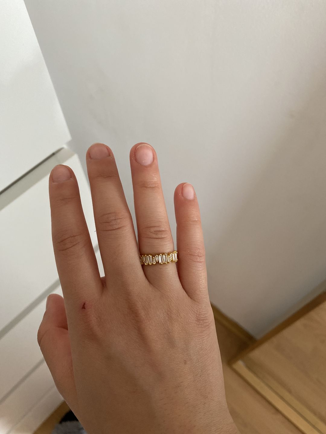 Customer photo review of Cristallo Ring | 18K vergoldet