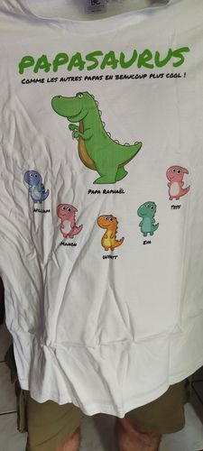 Customer photo review of Papasaurus - Parents-T-Shirt