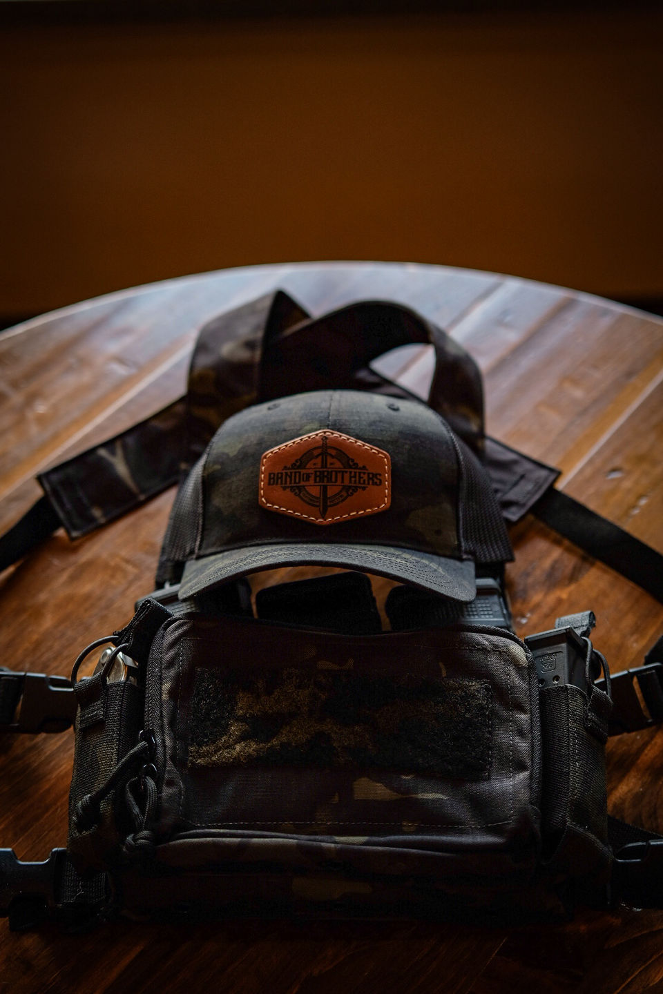 Customer photo review of Richardson 862 Camo Custom Leather Patch Hat