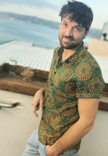 Customer photo review of Men's Cotton Leisure Vintage 70s Short Sleeve Shirt