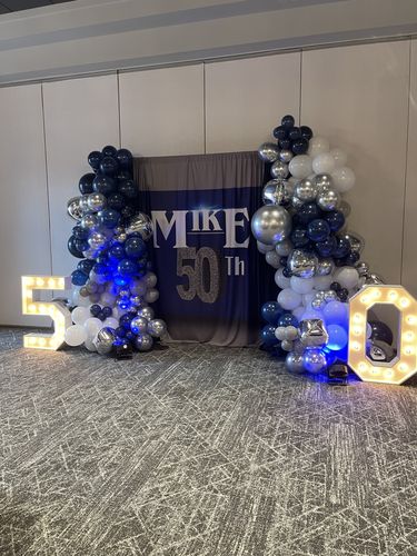 Customer photo review of Custom Fabric Backdrop for Birthday&Baby Shower&Wedding& Any Event Decorations