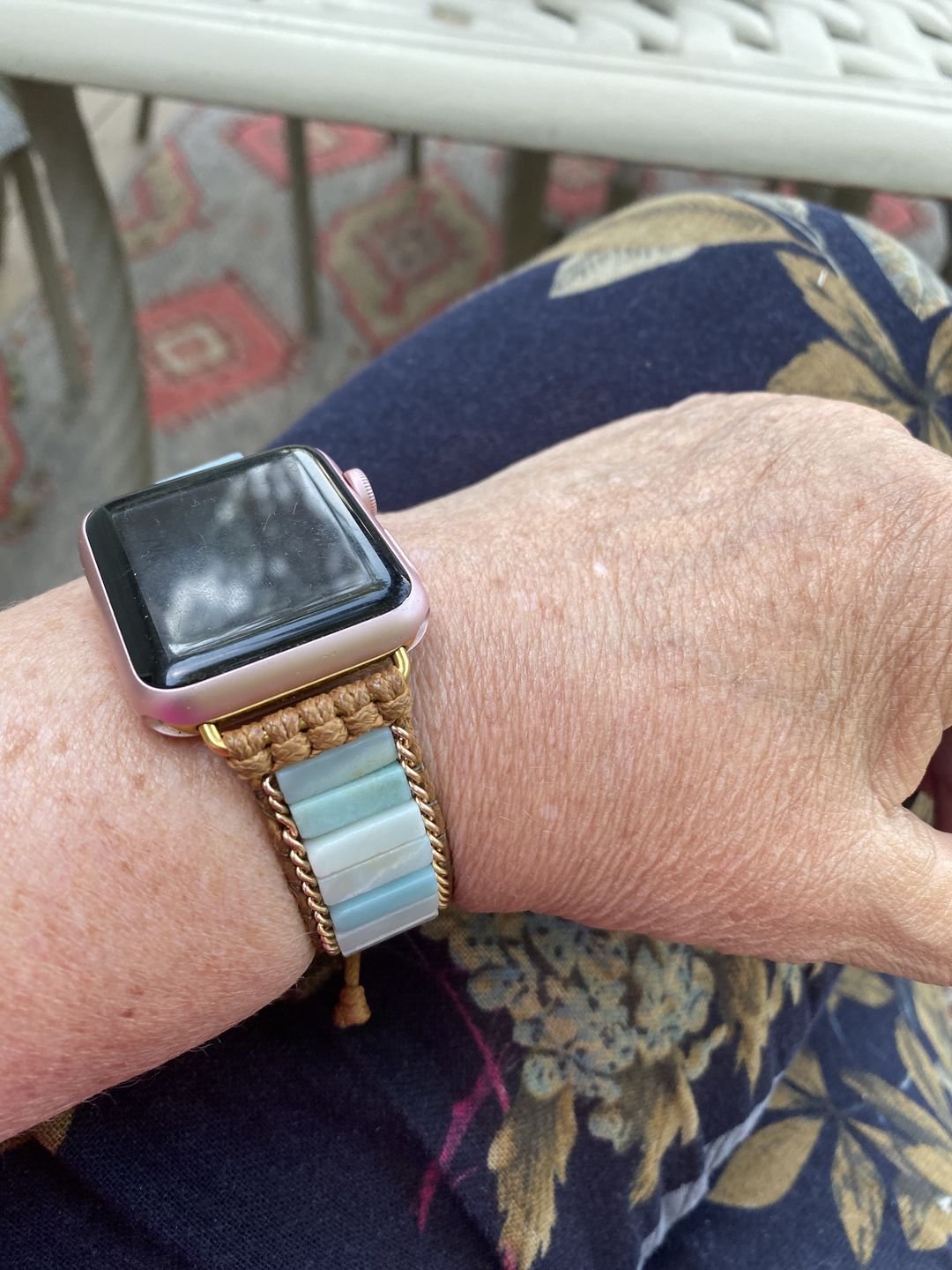 Customer photo review of Amazonite Protection Apple Watch Strap
