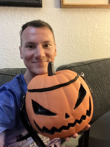 Customer photo review of Sleepy Hollow Pumpkin Bag