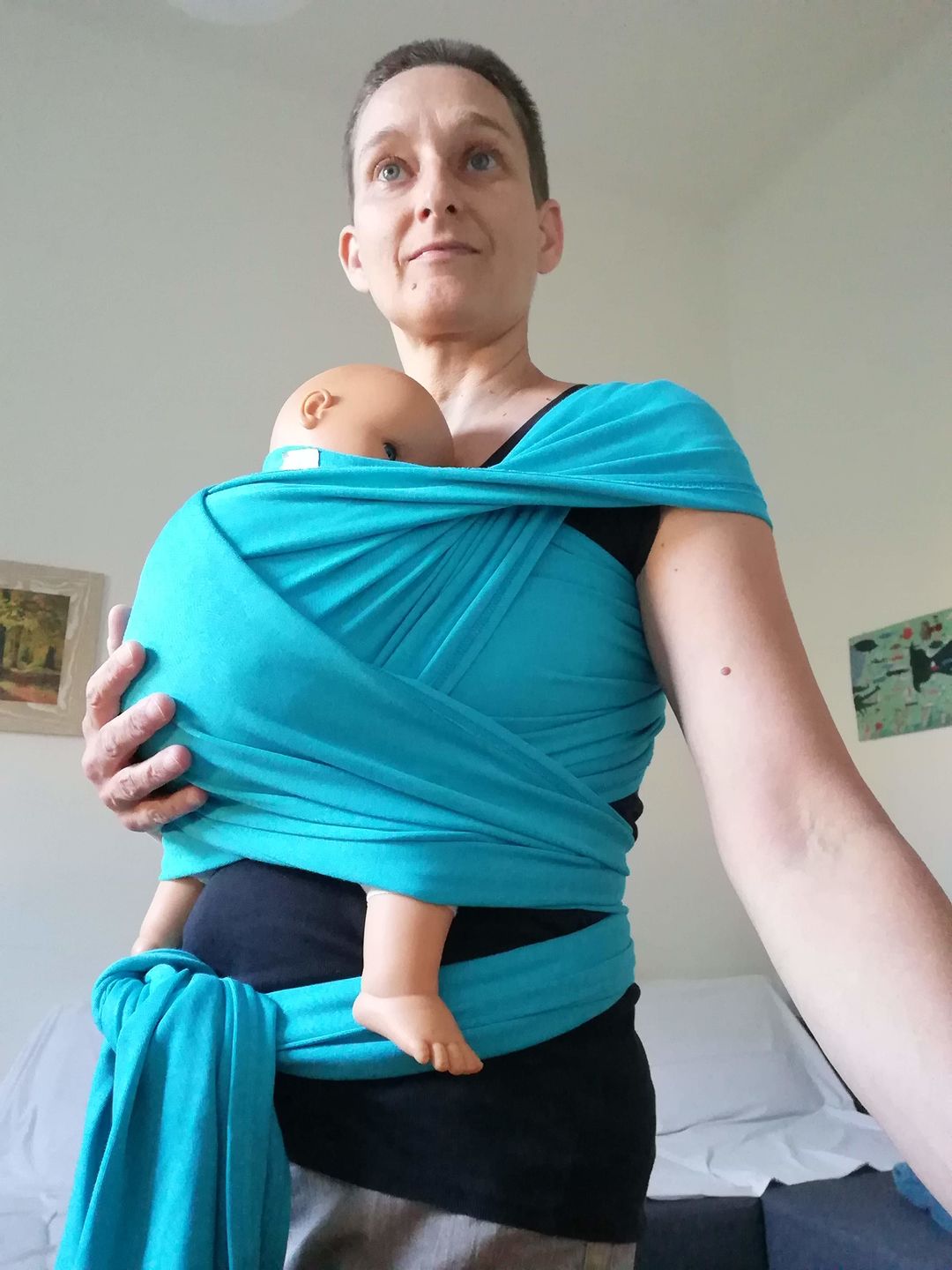 Customer photo review of Fascia elastica porta bebè