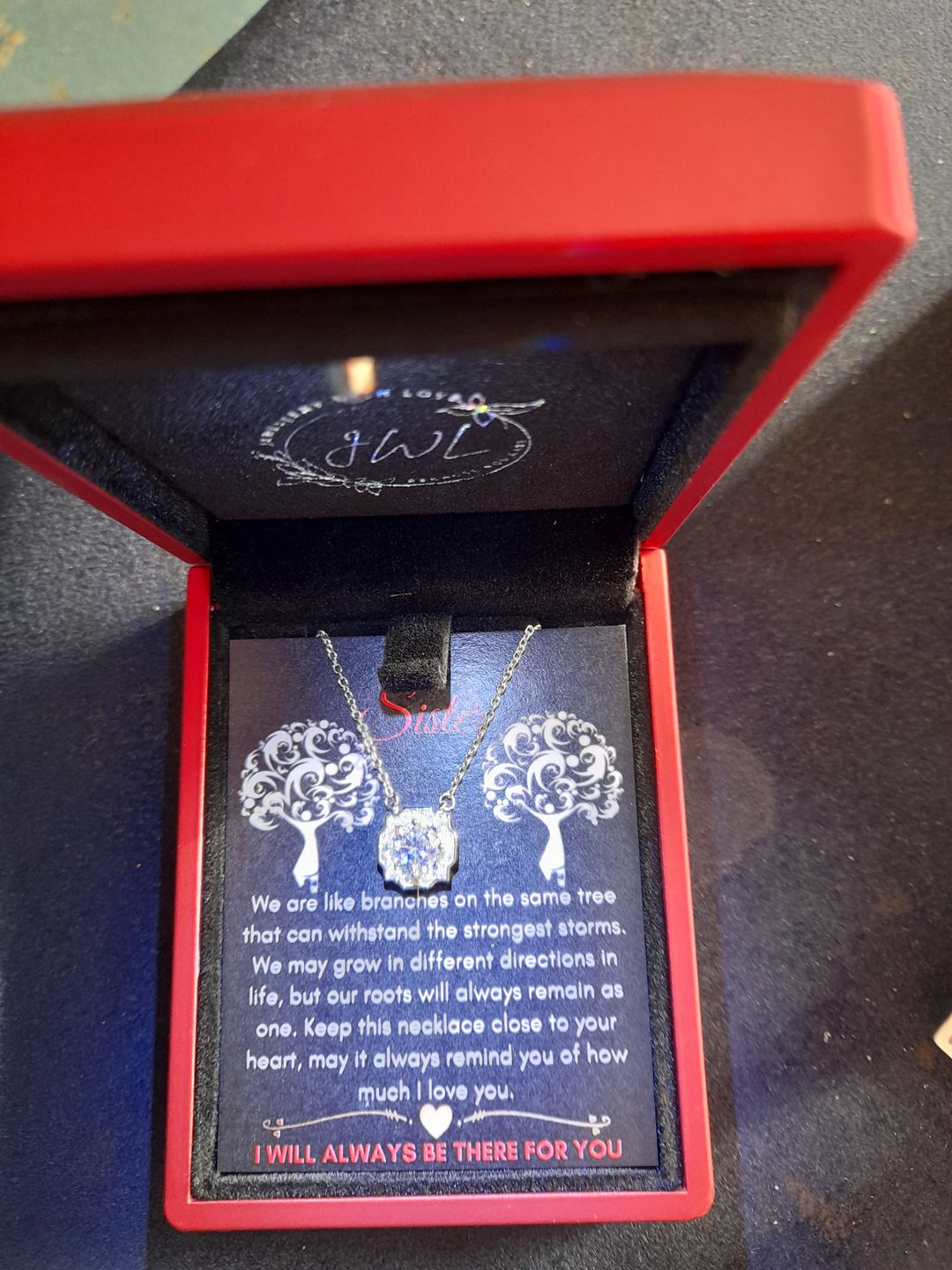 Customer photo review of To My Sister - Family Tree Necklace