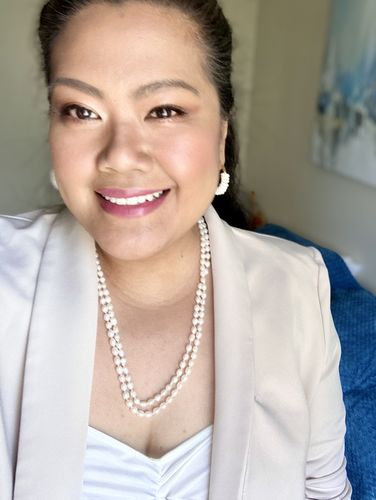 Customer photo review of Classic Perla Hoop Earrings