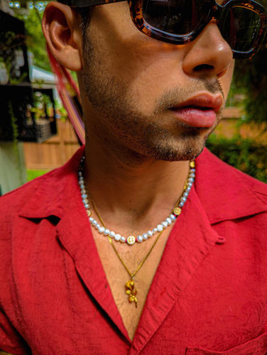 Customer photo review of Smiley Real Pearl Necklace #100club