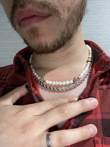 Customer photo review of Smiley Real Pearl Necklace #100club