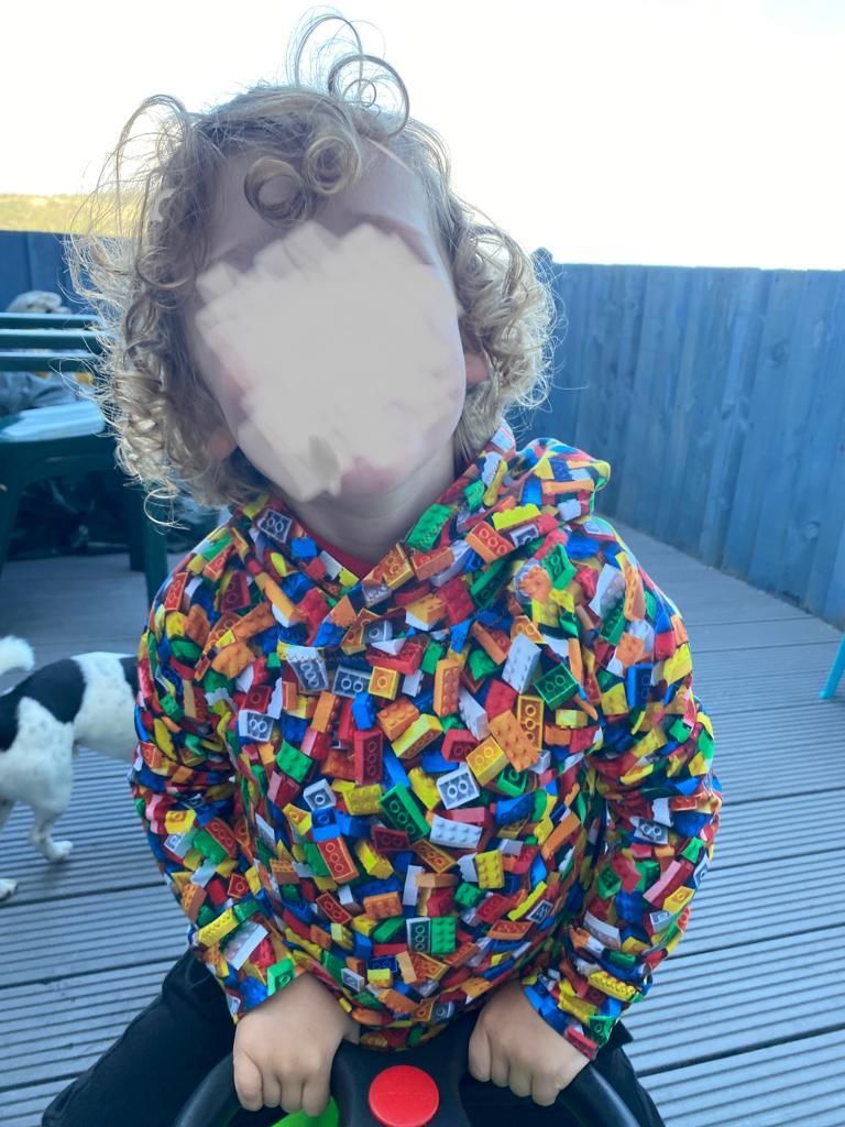 Customer photo review of Lego Blocks Cotton Jersey Fabric