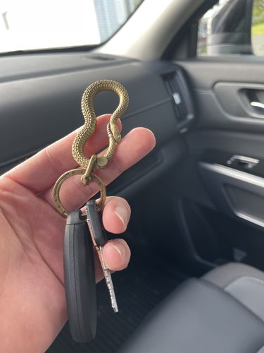Customer photo review of Rattlesnake Keychain II | BRASS & 925 sterling silver