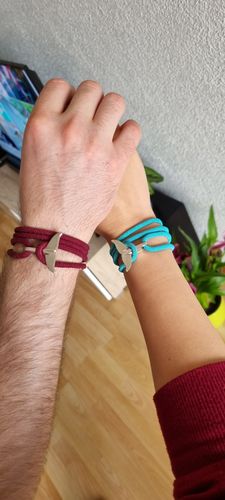 Customer photo review of "Whale" tracking bracelet