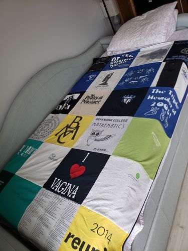 T-shirt quilt from bryn mawr college by Elizabeth from CT