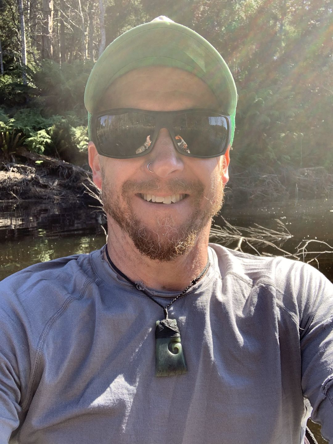 Customer photo review of Braided Neck Cord with Greenstone Toggle