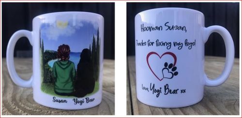 Customer photo review of Girl & Dogs - Life is better with a dog Personalised Mug