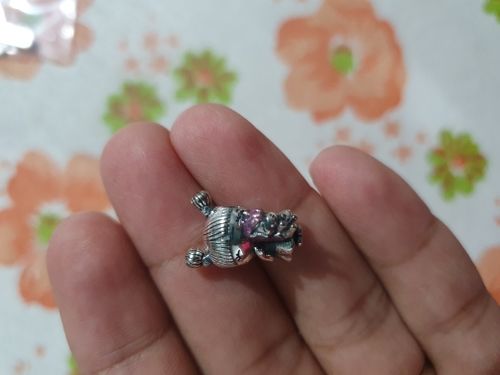 Customer photo review of 925 Sterling Silver Little Girl with Unicorn Charm