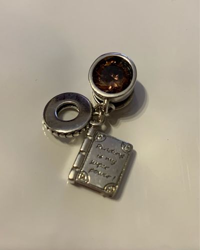 Customer photo review of 925 Sterling Silver Coffee And Book Charm