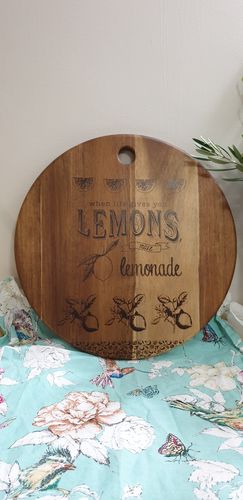 Customer photo review of When Life Gives You Lemons - Mesh Stencil 8.5x11